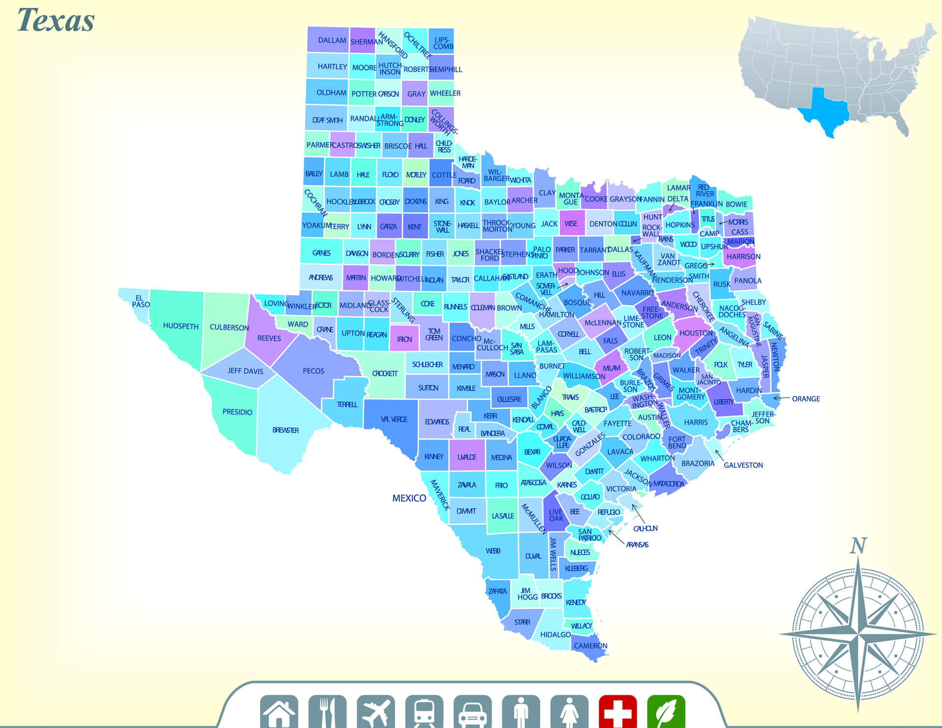 Texas Administrative Map